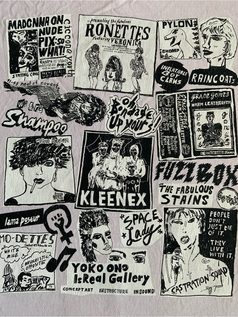 Wacky Wacko Art 1980s post-punk and indie music flyers shirt - Picture 2 of 9